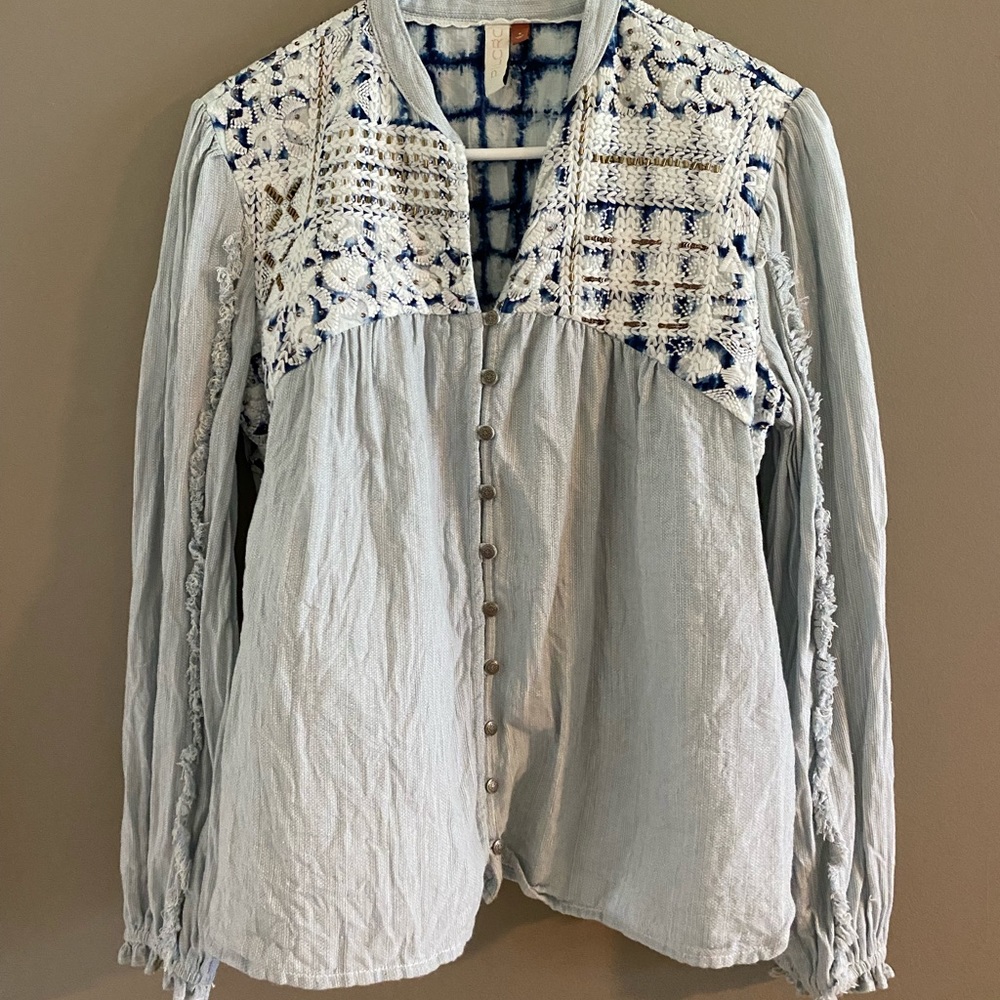 Anthropology Pilcro Peasant Buttondown